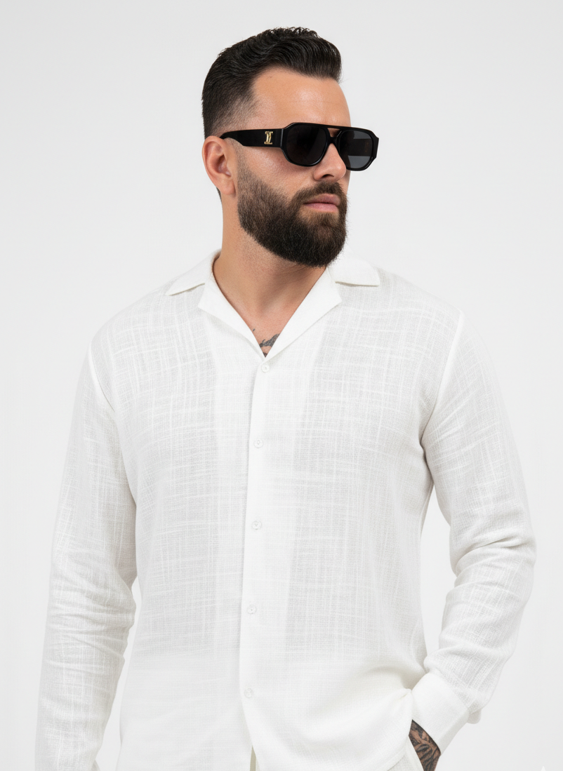 Two-Piece Set Linen White