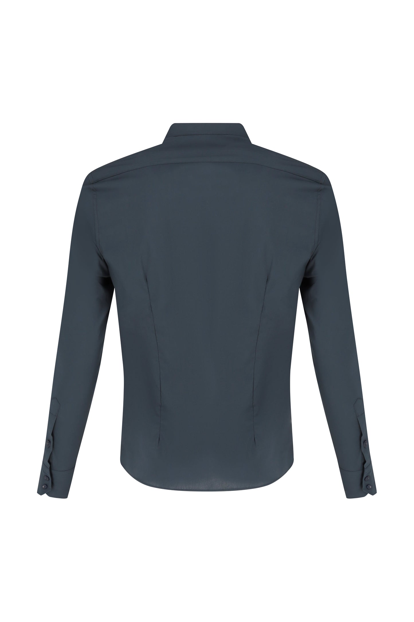 Shirt Mandarin Collar Navy Blue