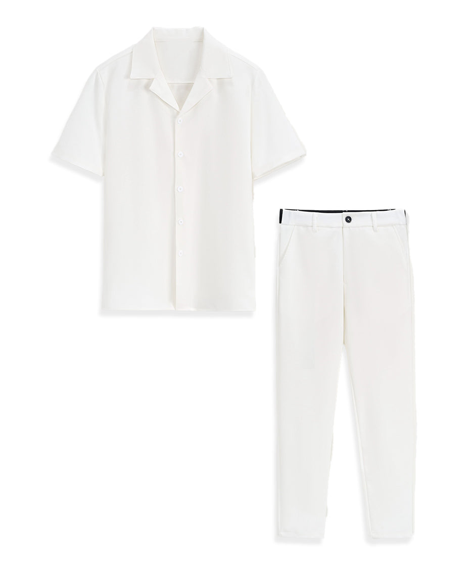 Two-Piece Set Valencia Shirt & Trouser White