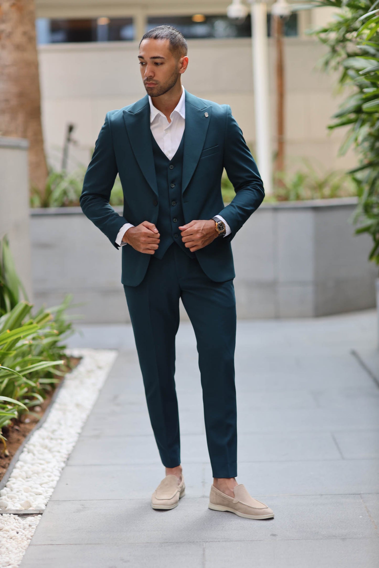 Three-Piece Suit Havana Green