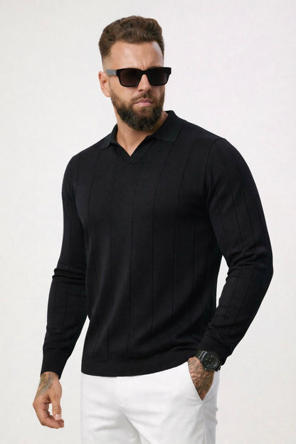 Polo Knitwear Striped Black