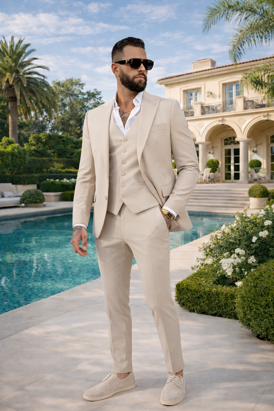 Three-Piece Suit Havana Beige