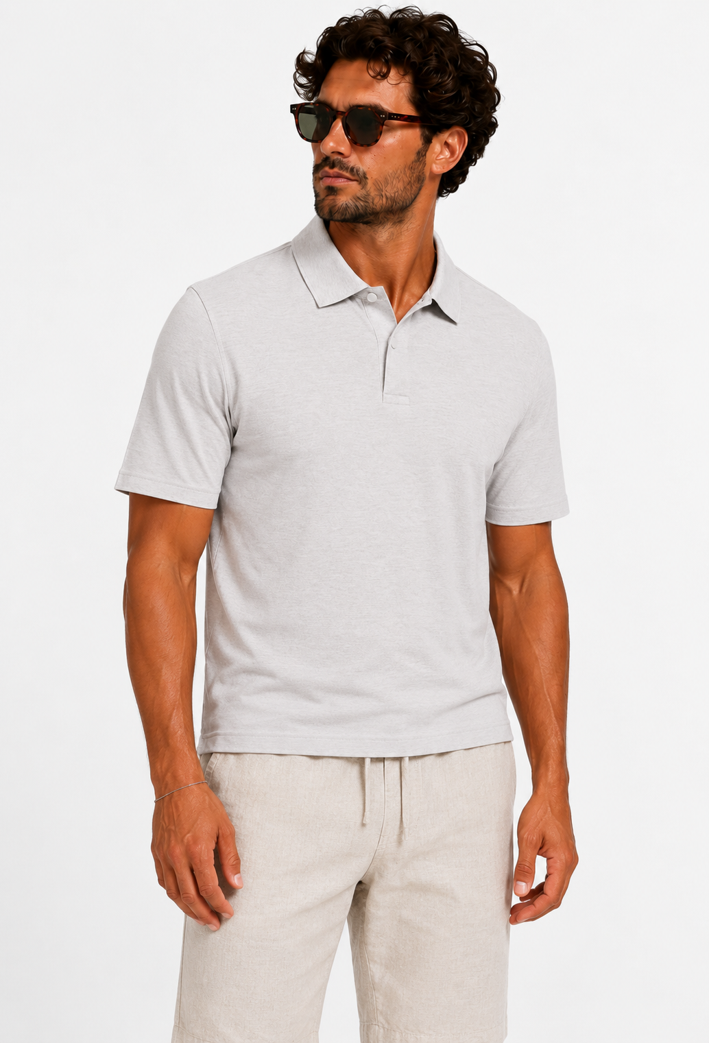 Polo Short Sleeve Light Grey