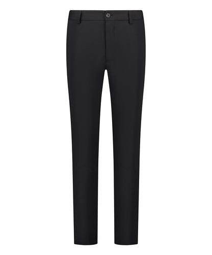 Chic Trouser Elastic Waistband Straight Fit Black
