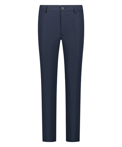 Chic Trouser Elastic Waistband Straight Fit Navy Blue
