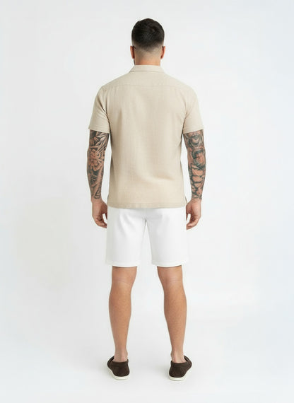 Chino Short White Stretch