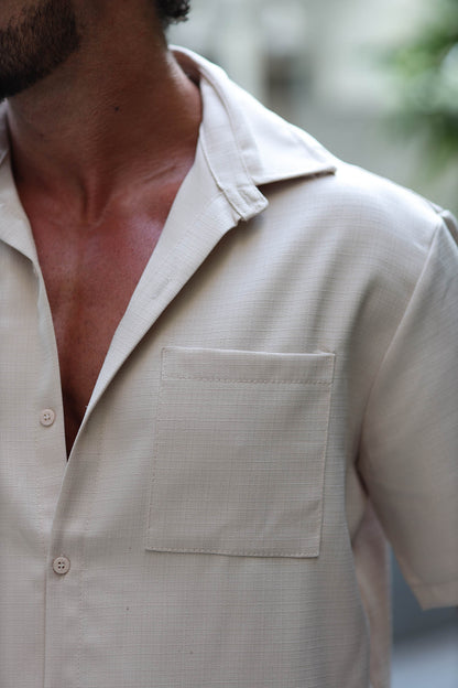 Two-Piece Set Shirt & Trouser Beige