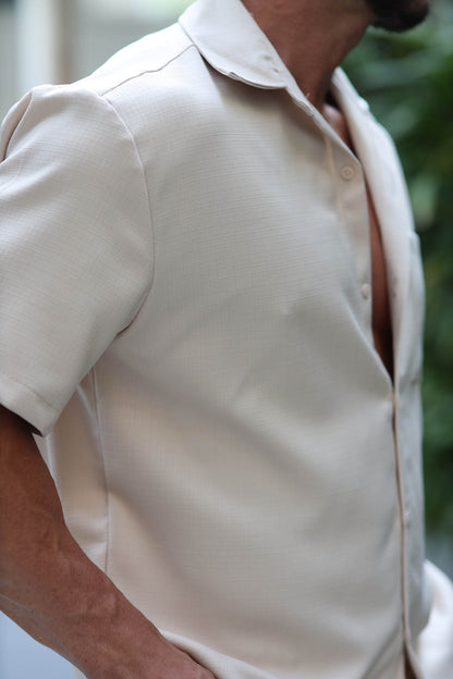 Two-Piece Set Shirt & Trouser Beige