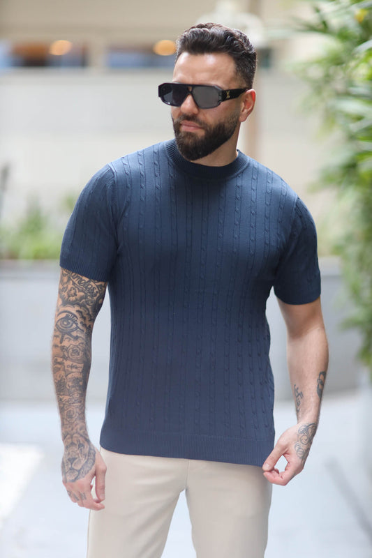 T-shirt Knitwear Wellington Navy Blue