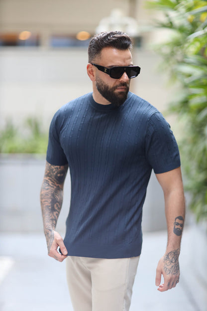 T-shirt Knitwear Wellington Navy Blue