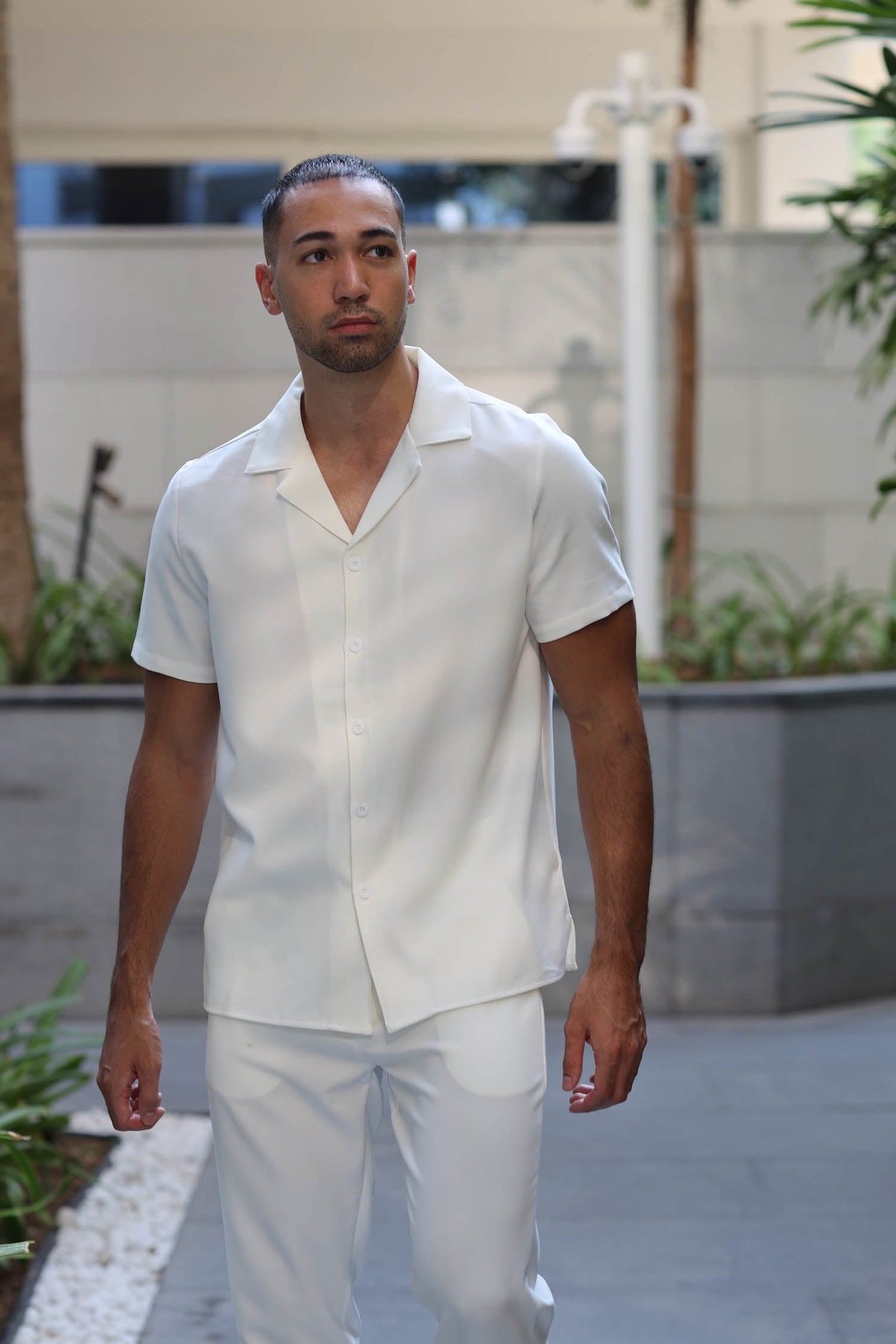 Two-Piece Set Valencia Shirt & Trouser White