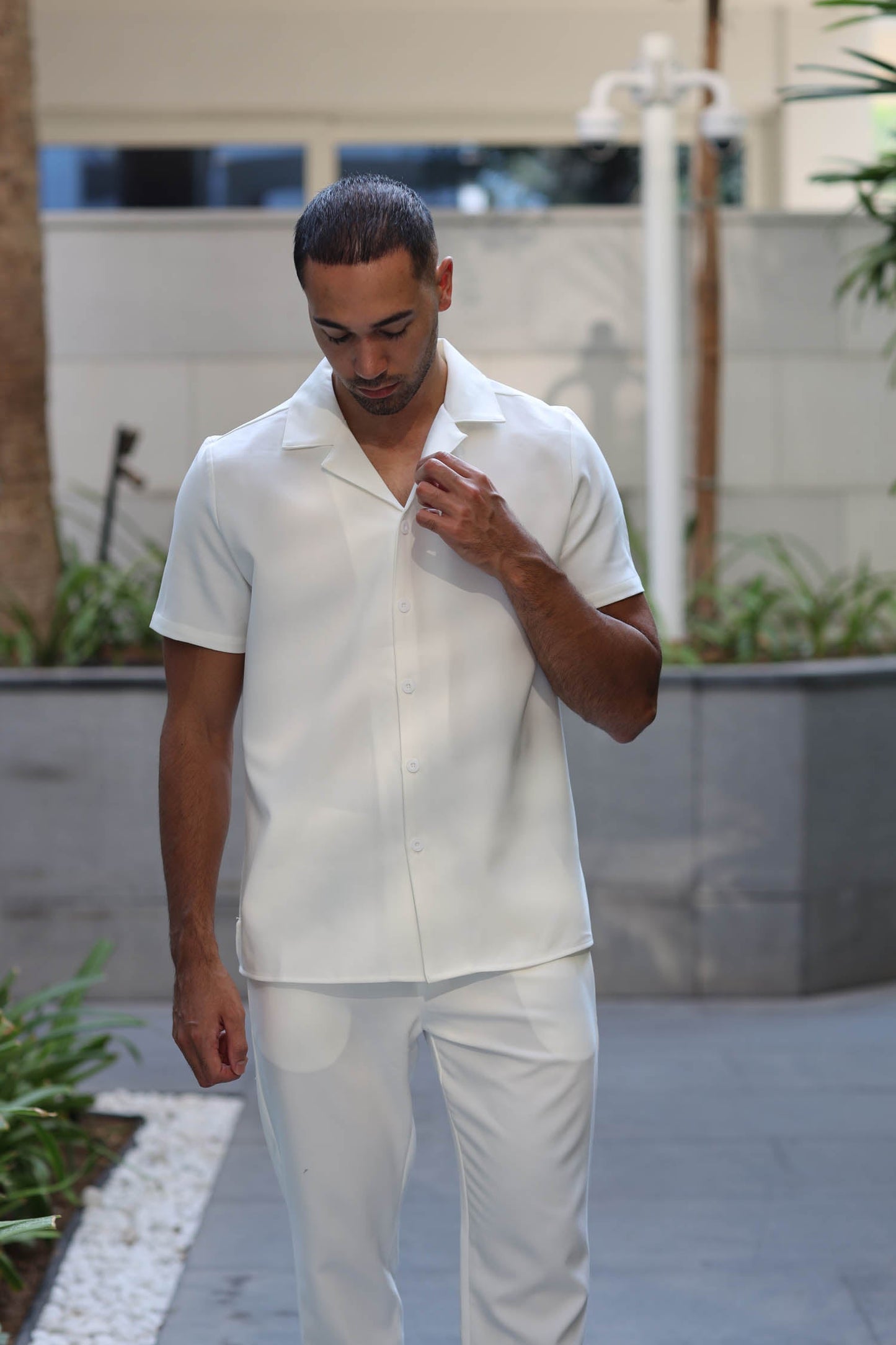 Two-Piece Set Valencia Shirt & Trouser White