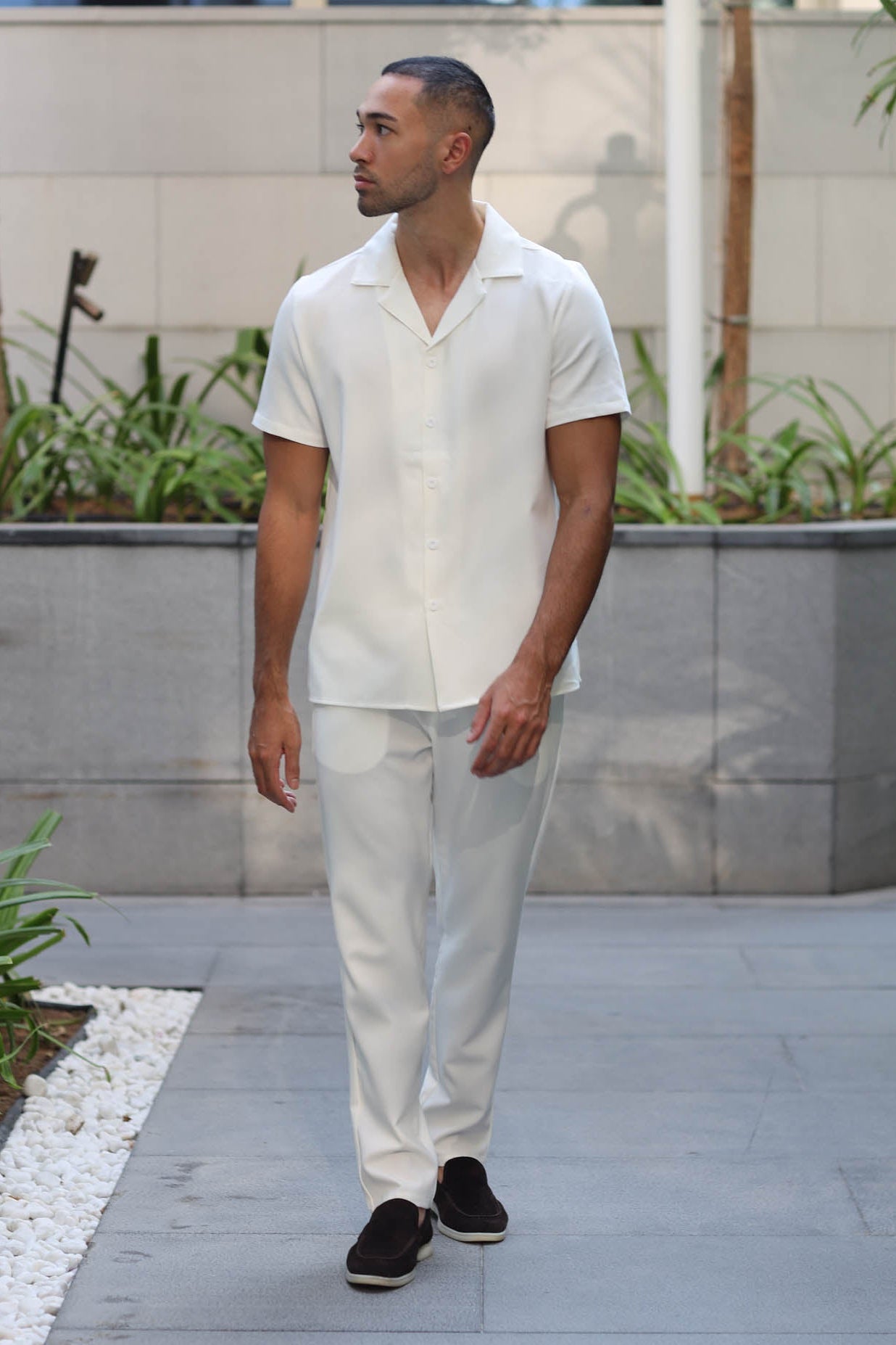 Two-Piece Set Valencia Shirt & Trouser White