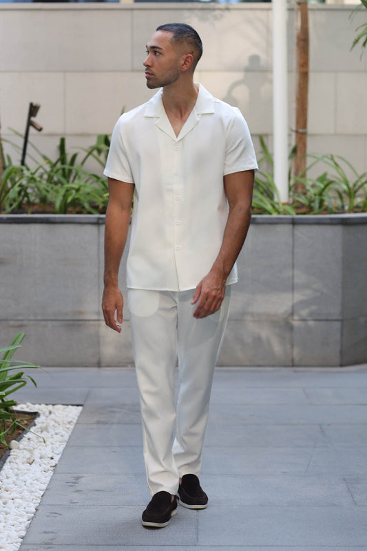 Two-Piece Set Valencia Shirt & Trouser White