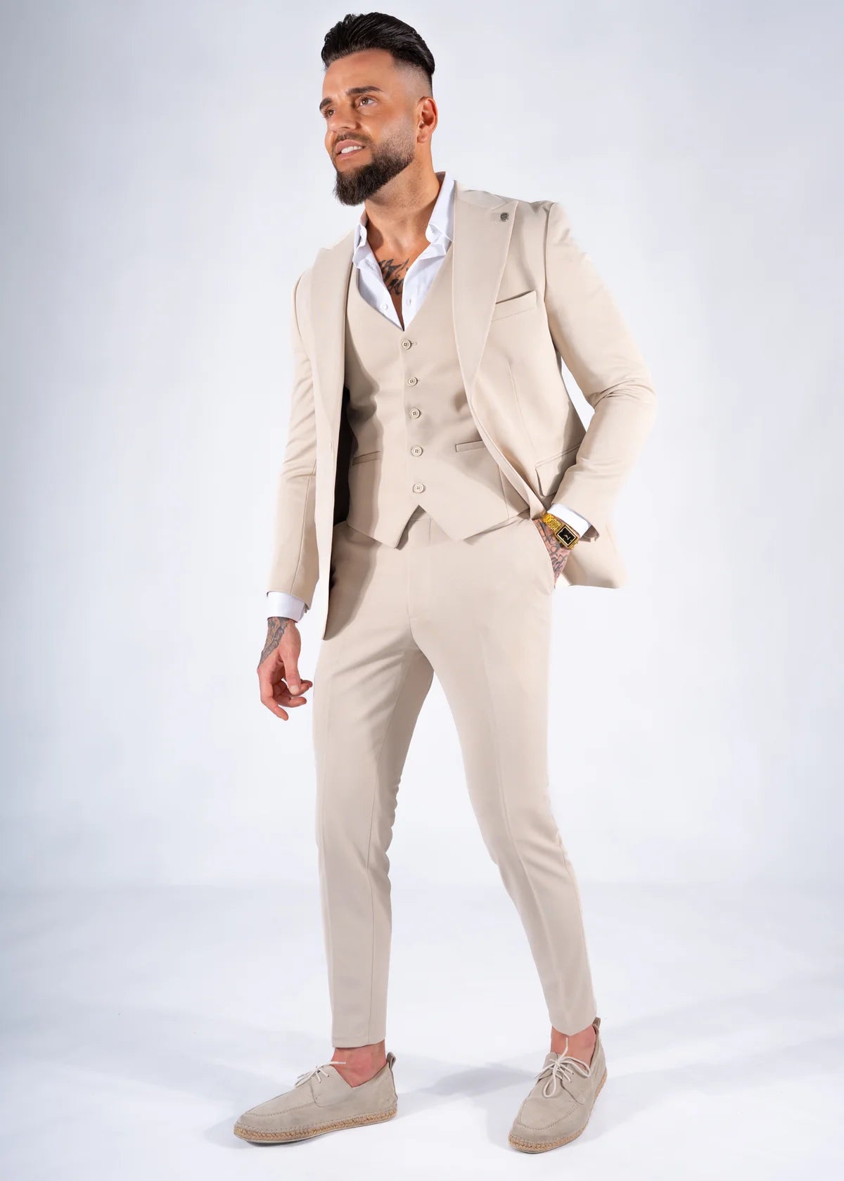 Three-Piece Suit Havana Beige