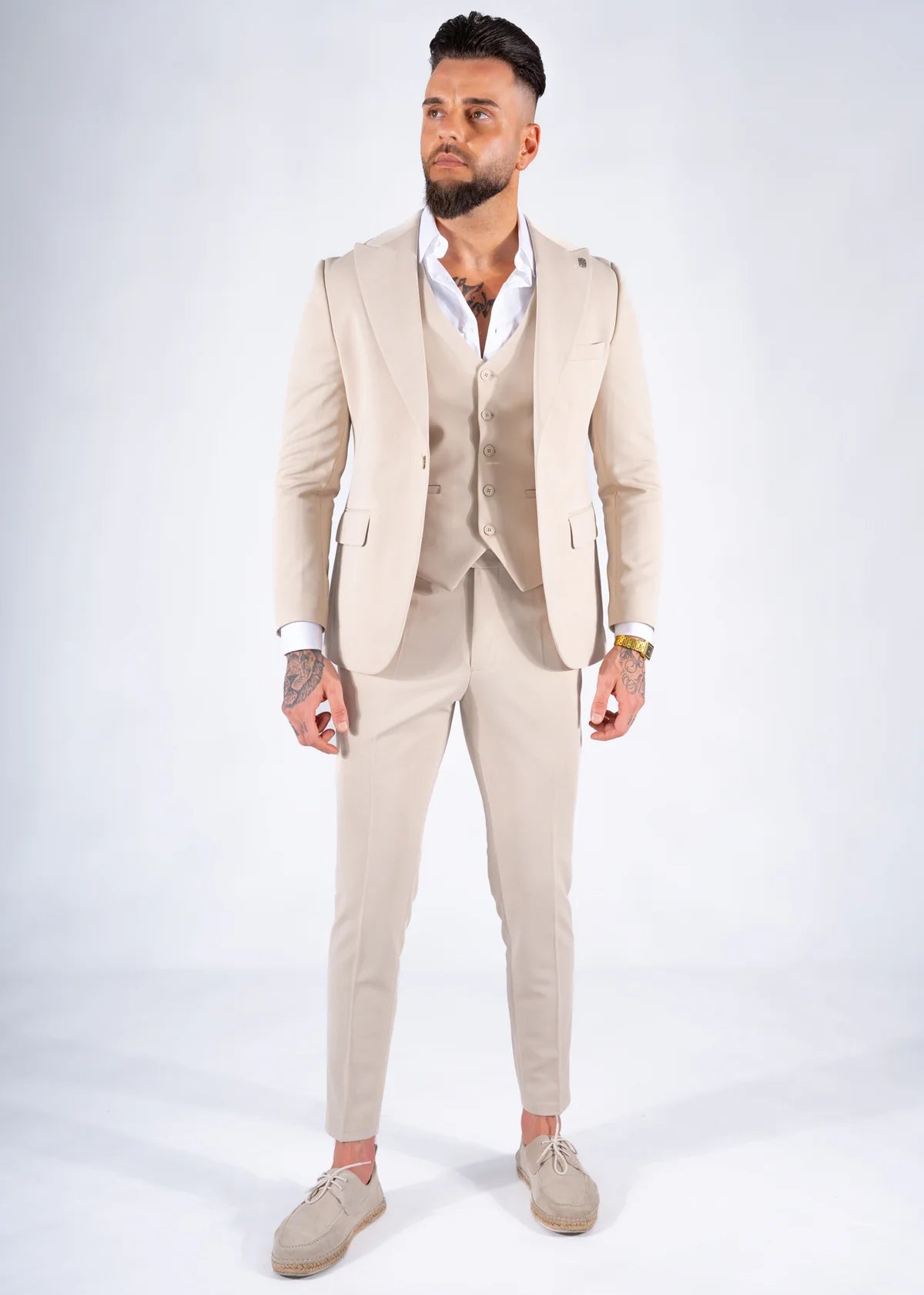 Three-Piece Suit Havana Beige