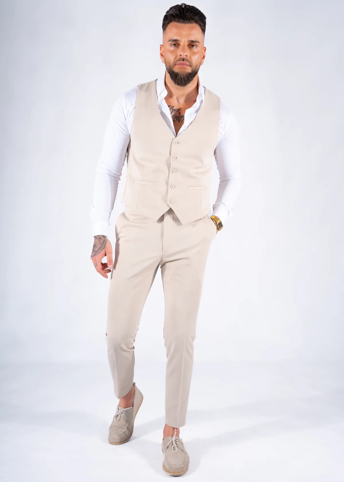 Three-Piece Suit Havana Beige