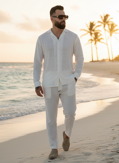 Two-Piece Set Linen White