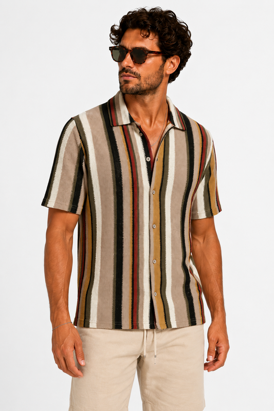 Shirt Medellin Beige Khaki Green