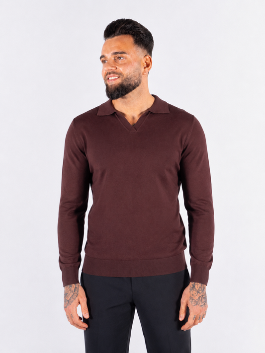 Polo Knitwear Long Sleeve Brown