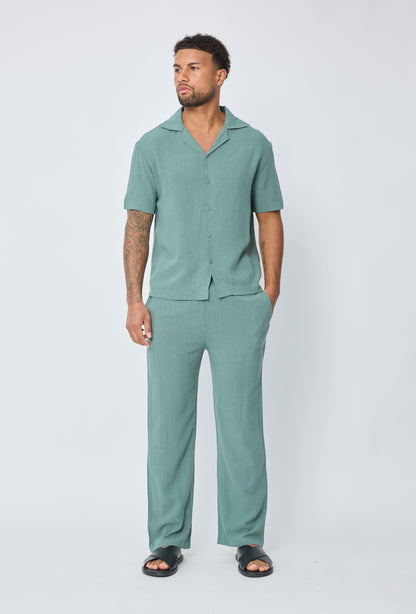 Linen Trouser Petrol Green