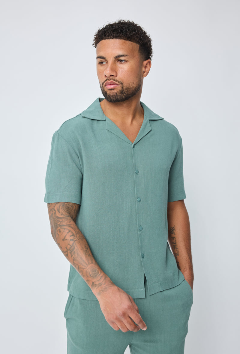 Linen Trouser Petrol Green