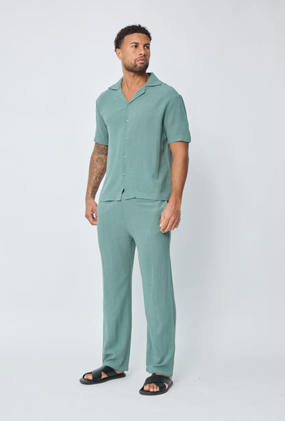 Linen Trouser Petrol Green