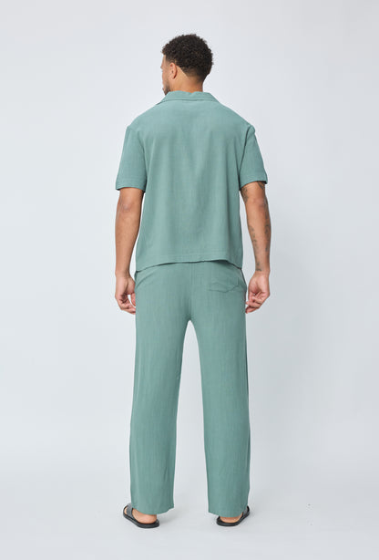 Linen Trouser Petrol Green