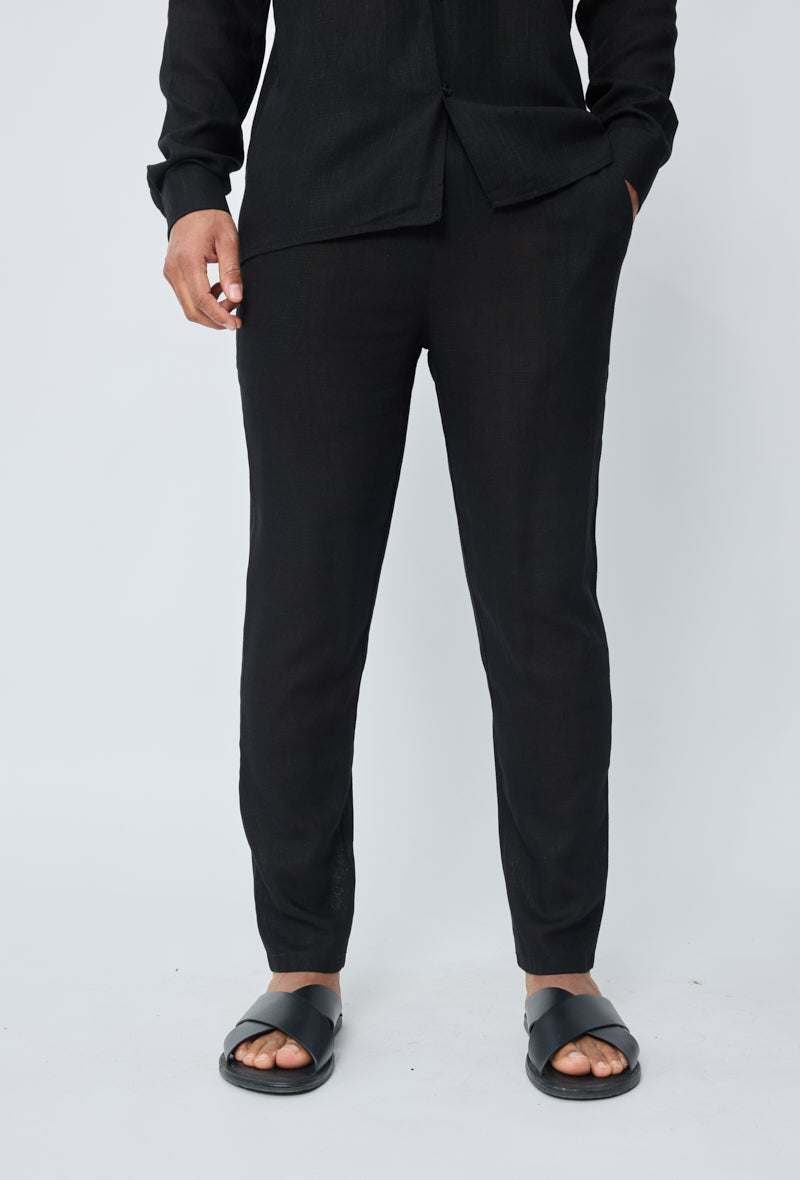 Two-Piece Set Linen Black