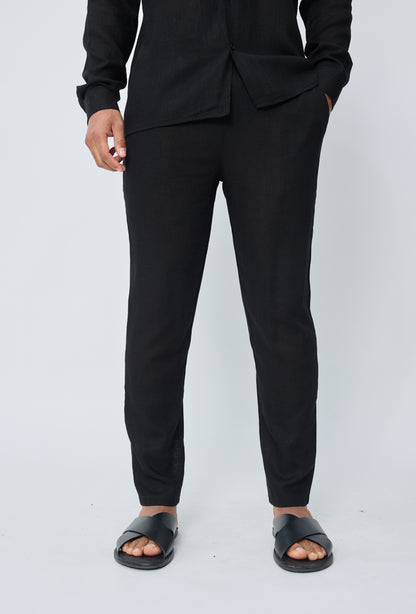 Two-Piece Set Linen Black