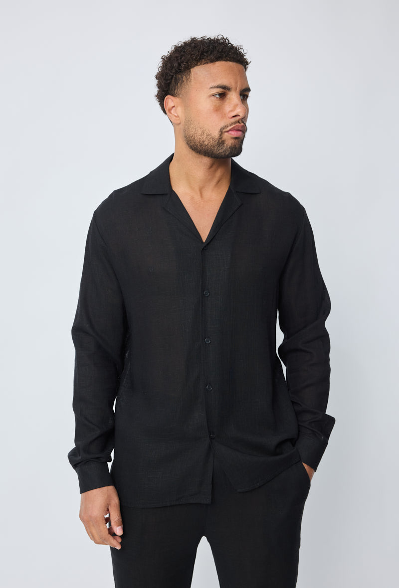 Two-Piece Set Linen Black