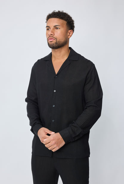 Two-Piece Set Linen Black