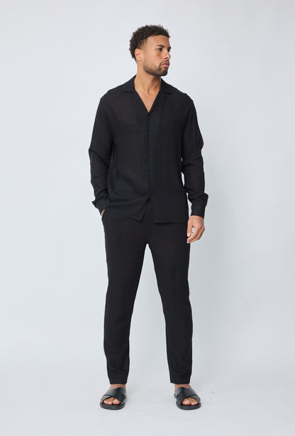 Two-Piece Set Linen Black