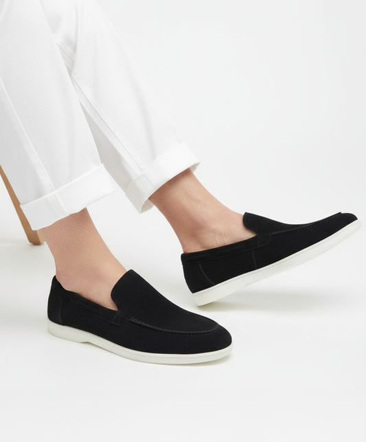Salvador Suede Loafer Black
