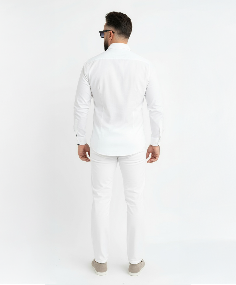 Shirt Havana Slim Fit Stretch Off White