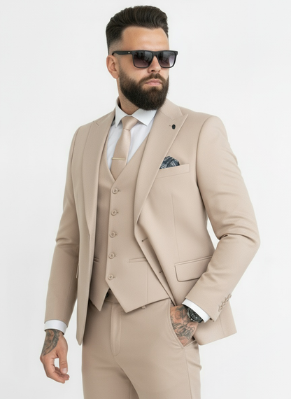 Three-Piece Suit Havana Beige