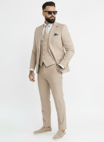 Three-Piece Suit Havana Beige