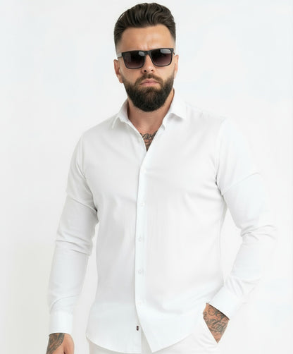 Shirt Havana Slim Fit Stretch Off White