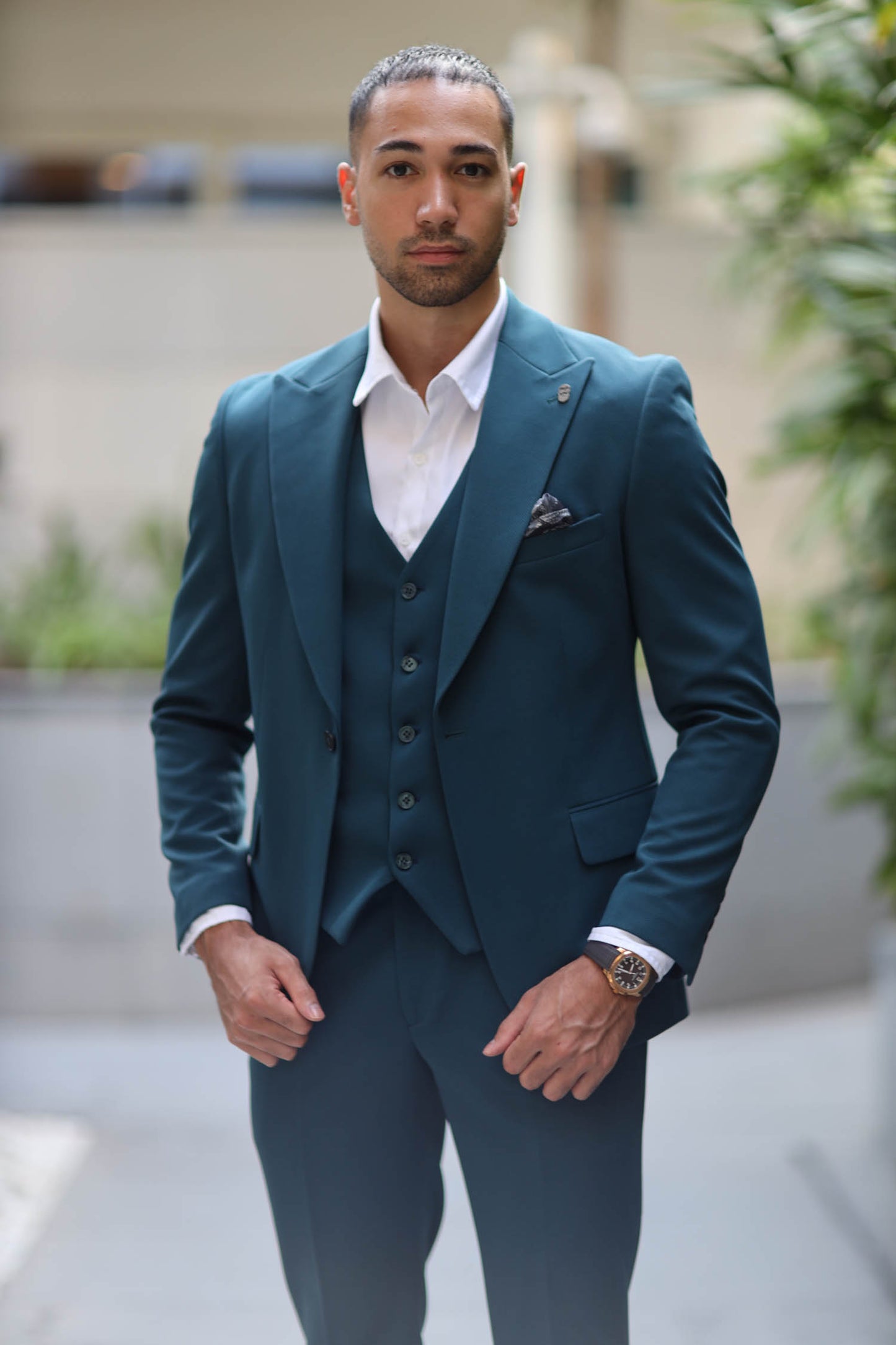 Three-Piece Suit Havana Green