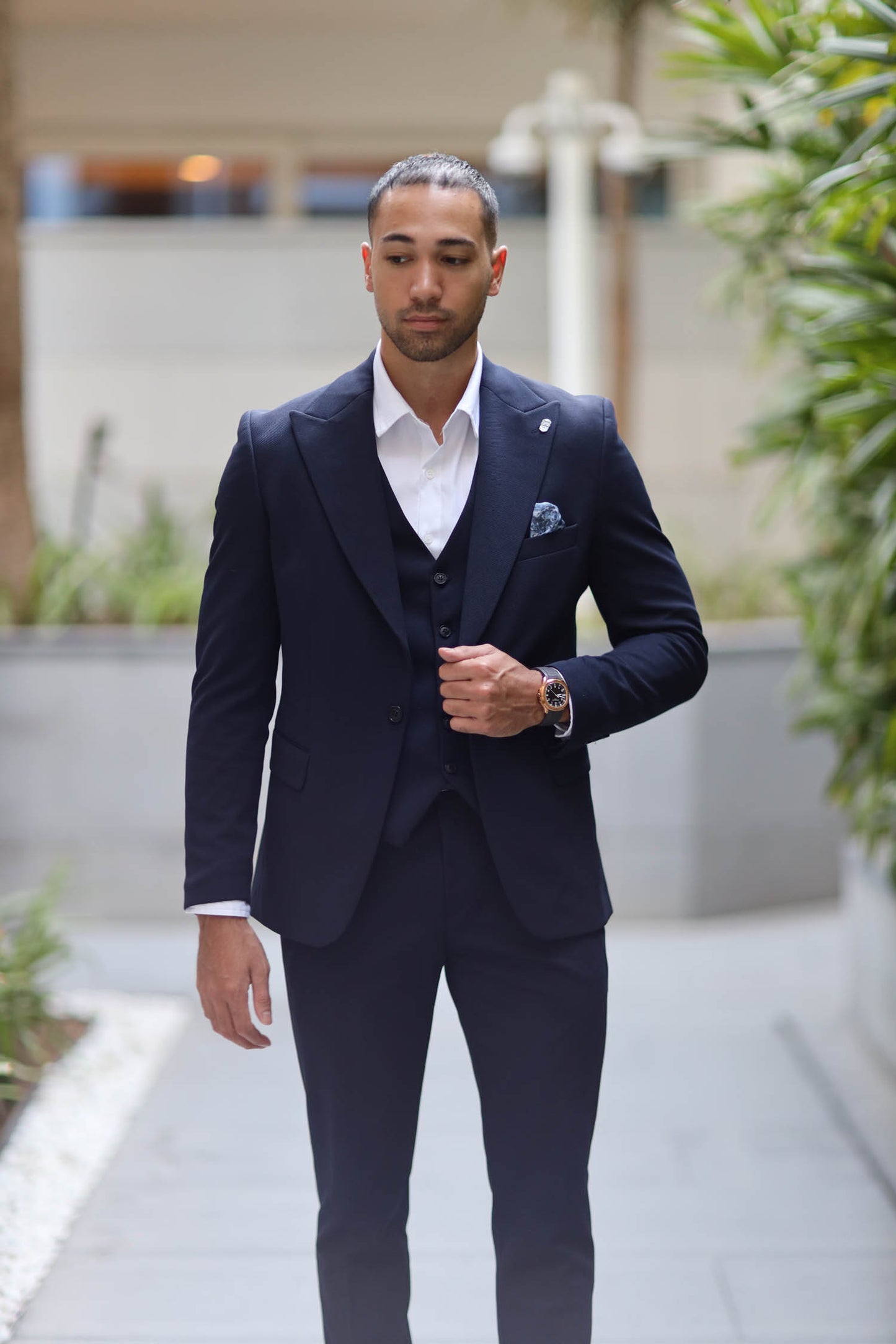 Three-Piece Suit Havana Navy Blue